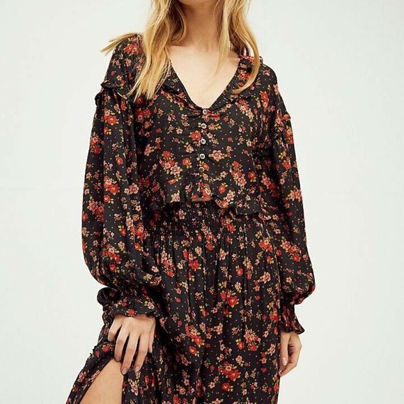 NEW FREE PEOPLE SECRET GARDEN MAXI SET, SMALL - Picture 2 of 14